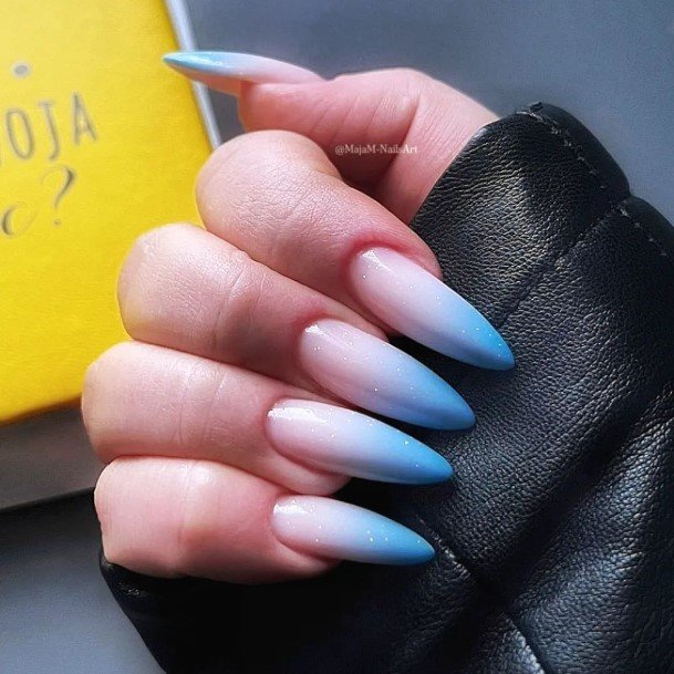 Fingernail Art Blue Ombre Nail Designs For Girls