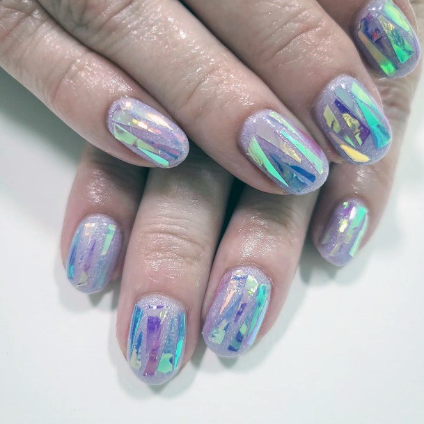 Fingernail Art Broken Shattered Glass Nail Designs For Girls