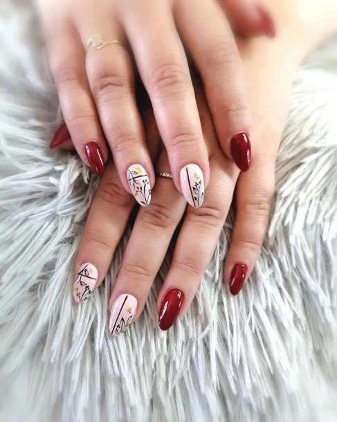 Fingernail Art Burgundy Nail Designs For Girls