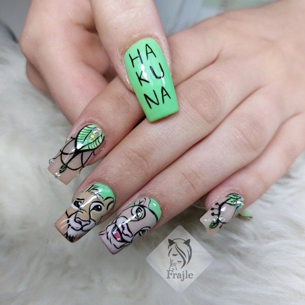 Fingernail Art Cartoon Nail Designs For Girls