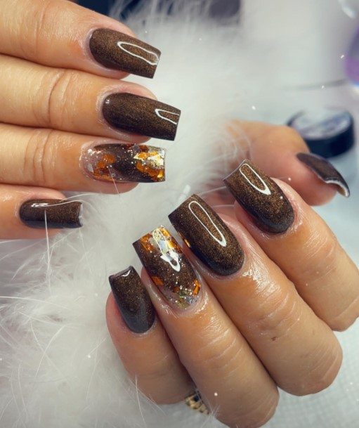 Fingernail Art Dark Brown Nail Designs For Girls