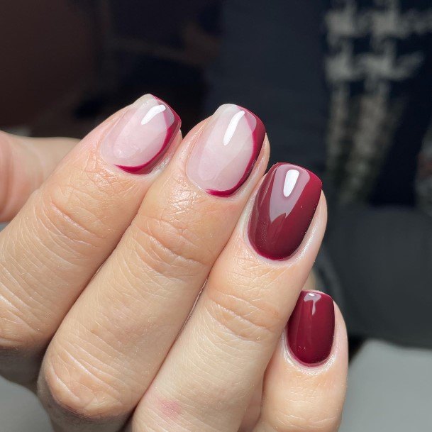 Fingernail Art Deep Red Nail Designs For Girls