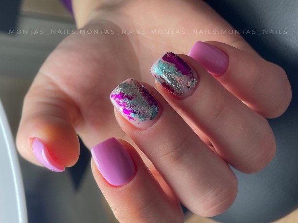 Fingernail Art Foil Nail Designs For Girls