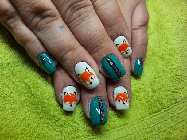 Fingernail Art Fox Nail Designs For Girls