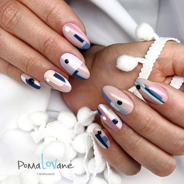 Fingernail Art Geometric Nail Designs For Girls