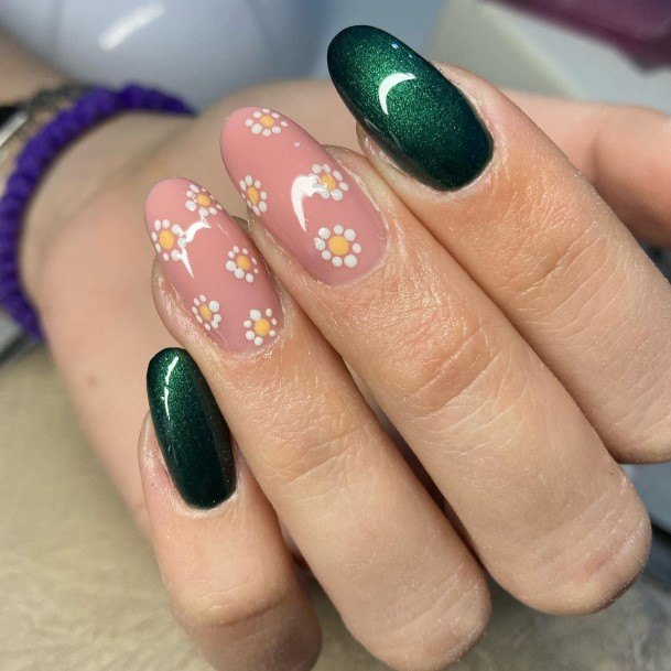 Fingernail Art Green Glitter Nail Designs For Girls