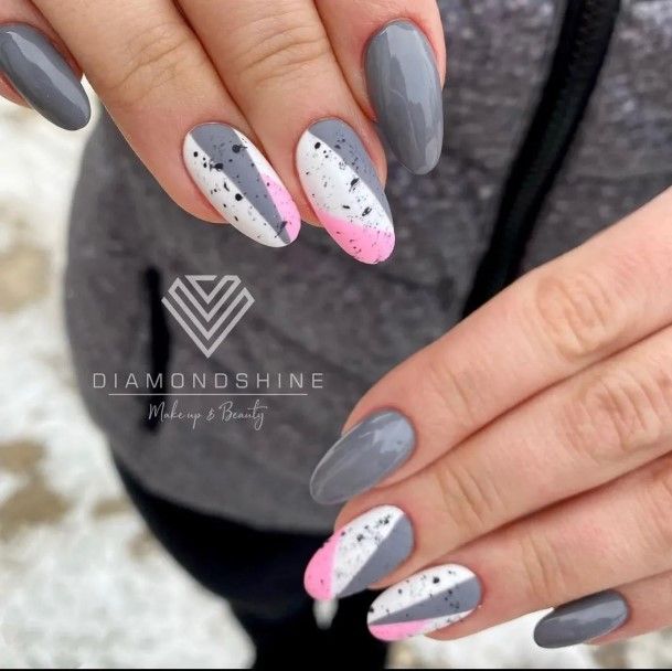 Fingernail Art Grey Nail Designs For Girls