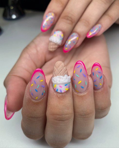 Fingernail Art Ice Cream Nail Designs For Girls