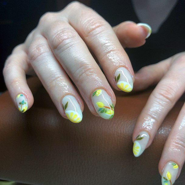 Fingernail Art Lemon Nail Designs For Girls