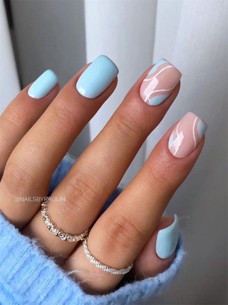 Fingernail Art Light Blue Nail Designs For Girls