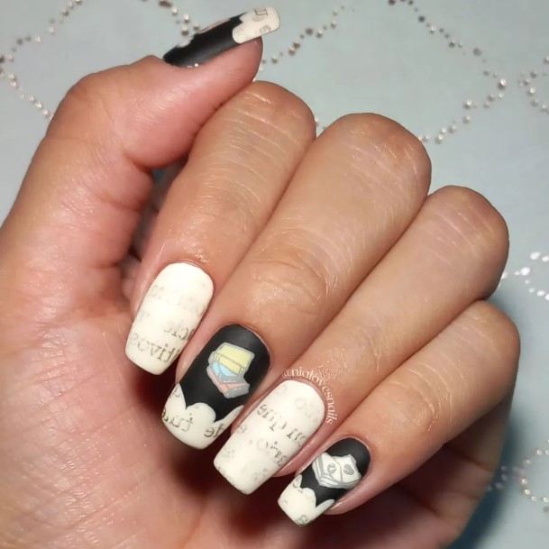 Fingernail Art Newspaper Nail Designs For Girls