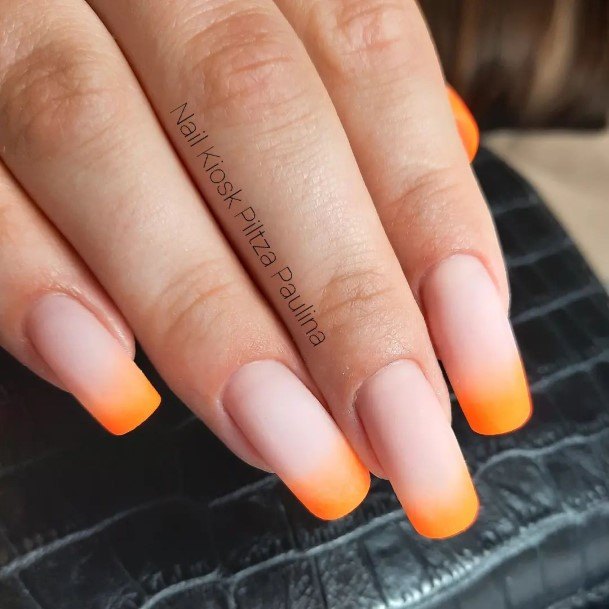 Fingernail Art Orange Ombre Nail Designs For Girls