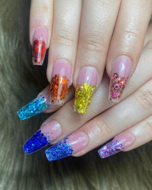 Fingernail Art Rainbow Nail Designs For Girls