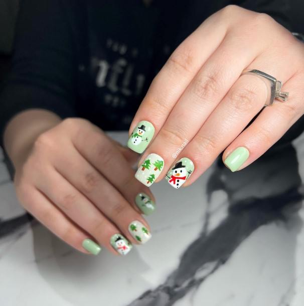 Fingernail Art Snowman Nail Designs For Girls