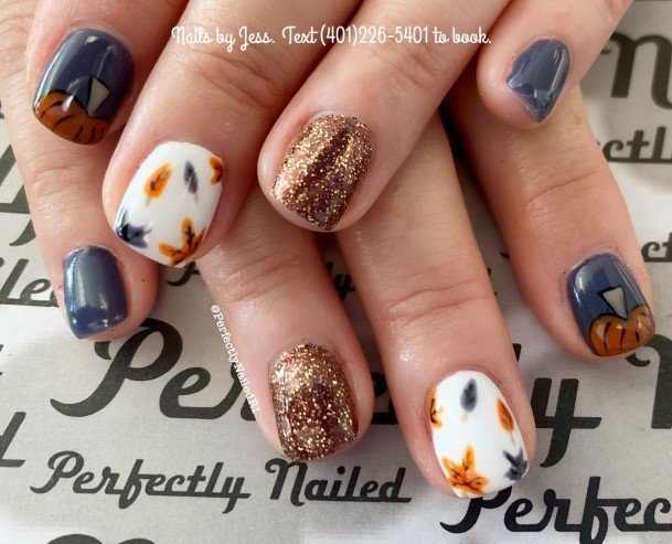 Fingernail Art Thanksgiving Nail Designs For Girls