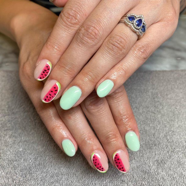 Fingernail Art Watermelon Nail Designs For Girls