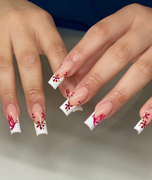 Fingernail Art White French Nail Designs For Girls