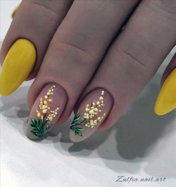 Fingernail Art Yellow Summer Nail Designs For Girls