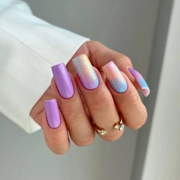 Fingernails Bright Ombre Nail Designs For Women