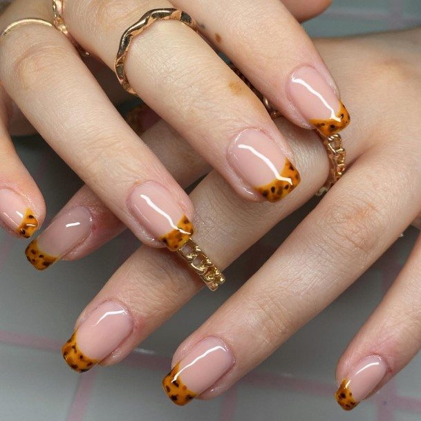 Fingernails Brown French Tip Nail Designs For Women