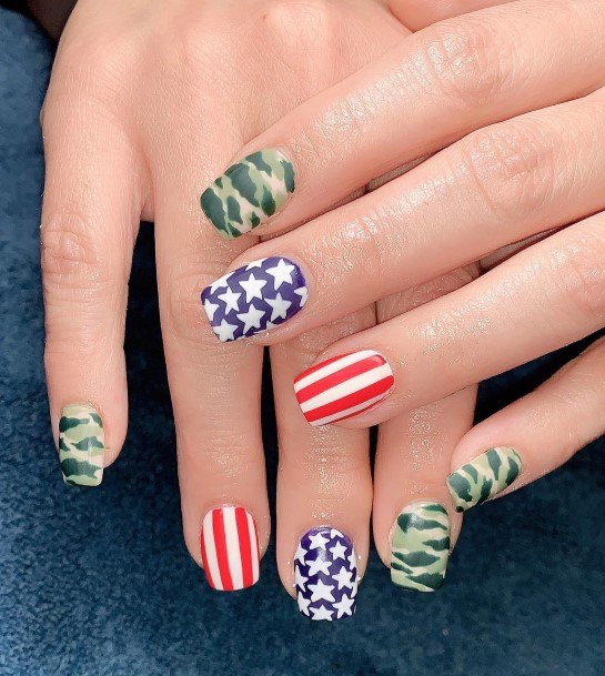 Fingernails Camo Nail Designs For Women