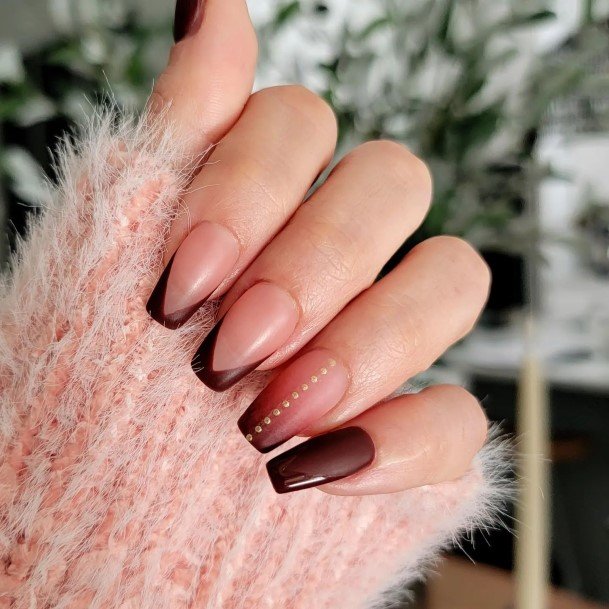 Fingernails Dark Maroon Nail Designs For Women