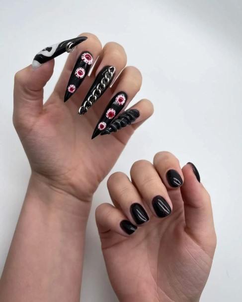 Fingernails Dark Nail Designs For Women