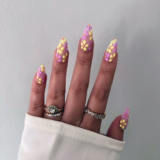 Fingernails Embossed Nail Designs For Women