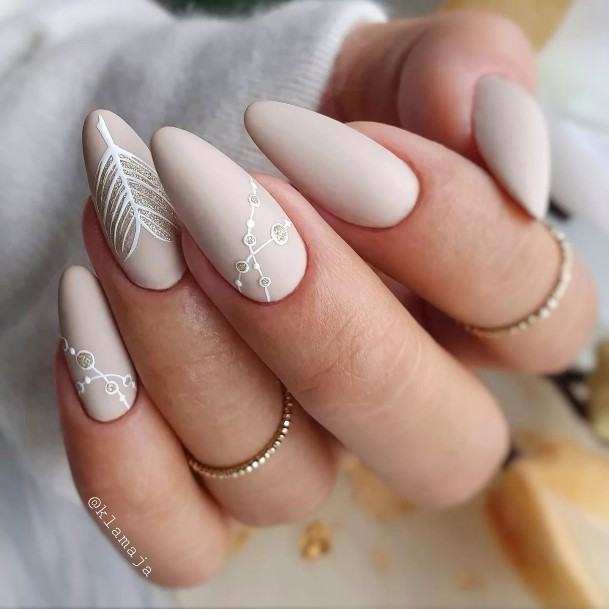 Fingernails Feather Nail Designs For Women