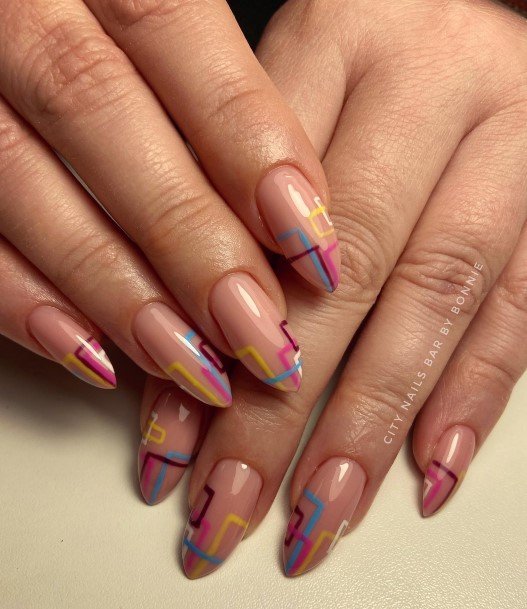 Fingernails Geometric Nail Designs For Women