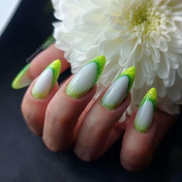 Fingernails Green And Yellow Nail Designs For Women