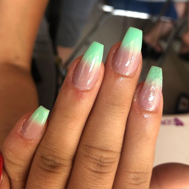 Fingernails Green Ombre Nail Designs For Women