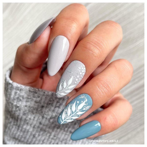 Fingernails Grey And White Nail Designs For Women