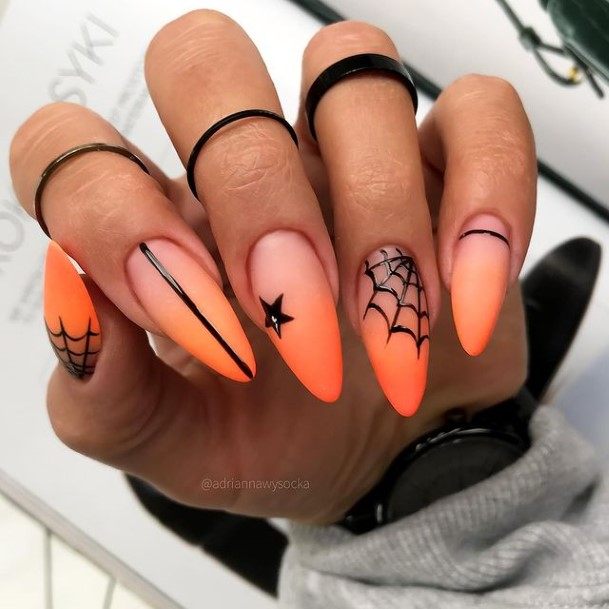 Fingernails Matte Fall Nail Designs For Women