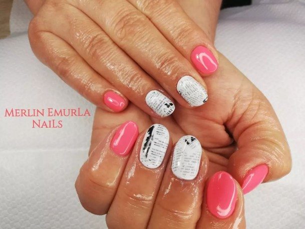 Fingernails Newspaper Nail Designs For Women