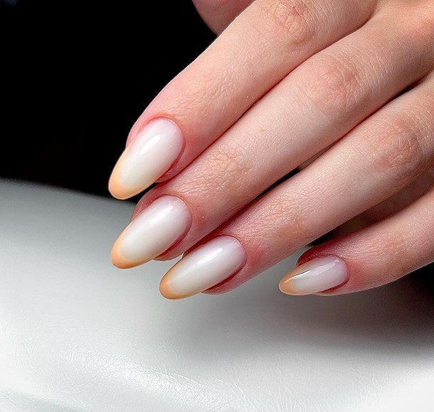 Fingernails Orange French Tip Nail Designs For Women