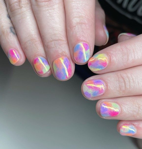 Fingernails Rainbow Nail Designs For Women