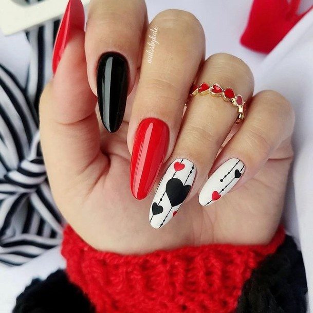 Fingernails Red And Black Nail Designs For Women