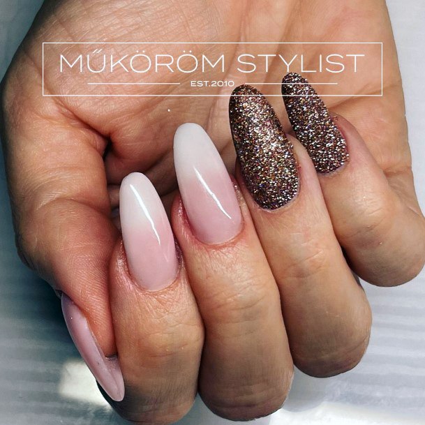 Fingernails Rose Gold Nail Designs For Women