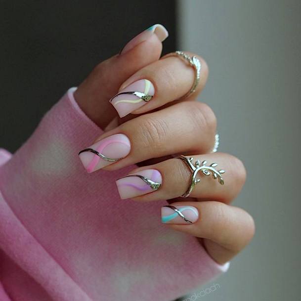 Fingernails Silver Dress Nail Designs For Women