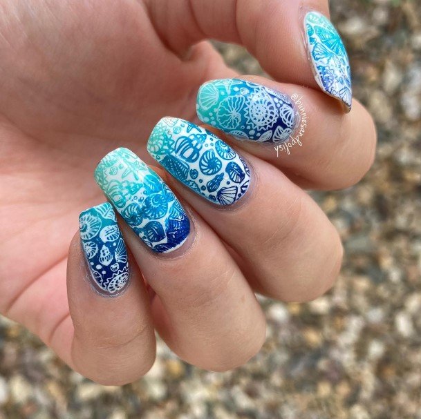 Fingernails Turquoise Nail Designs For Women