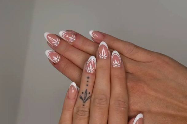 Fingernails White And Nude Nail Designs For Women