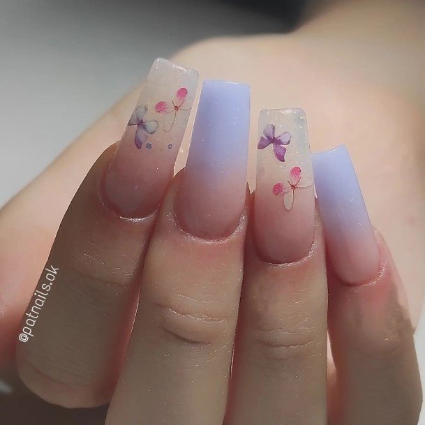 Fingernails White And Purple Nail Designs For Women