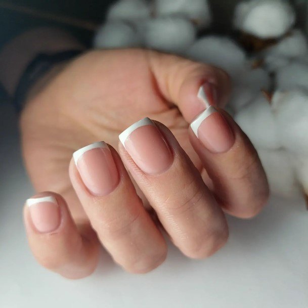 Fingernails White French Nail Designs For Women