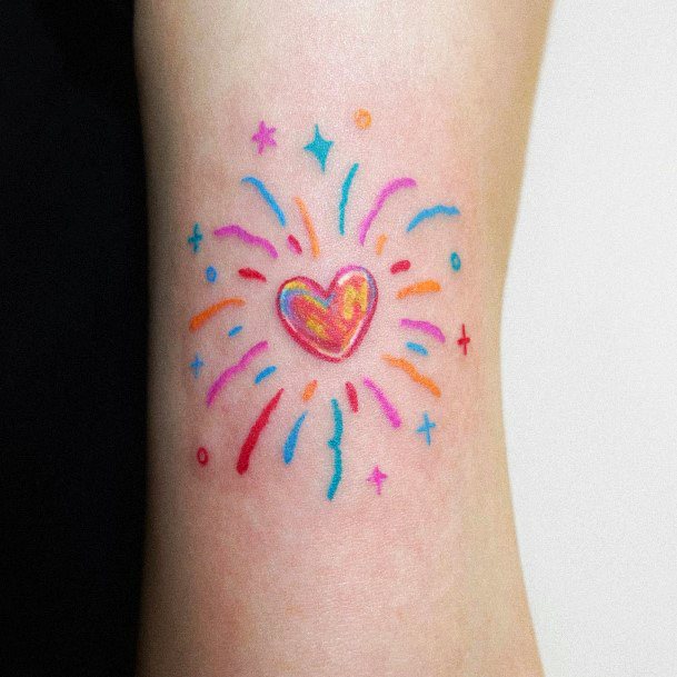 Fireworks Tattoo For Ladies