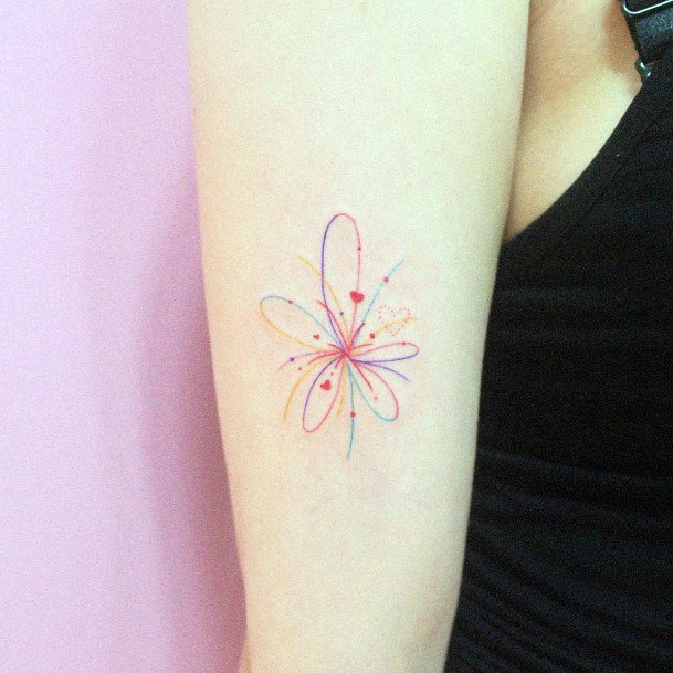 Fireworks Tattoos Feminine Ideas