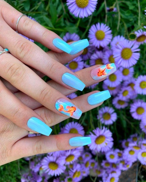 Fish Womens Feminine Fish Nails