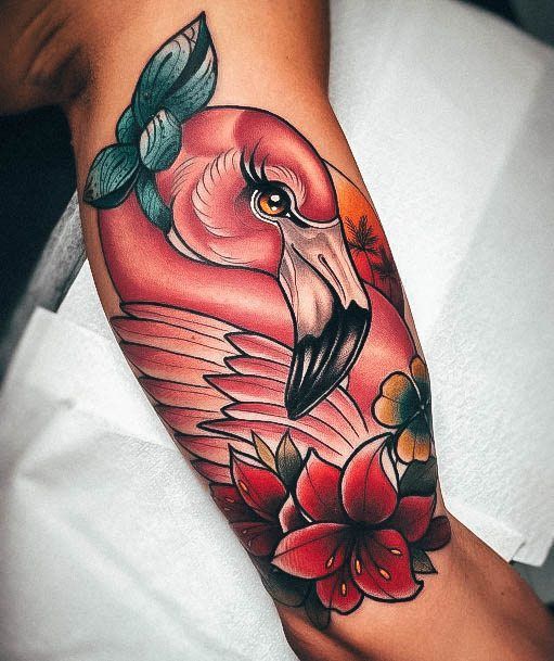 Flamingo Tattoo Design Inspiration For Women