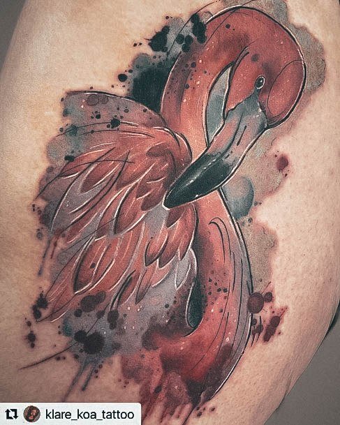 Flamingo Tattoo Designs For Women