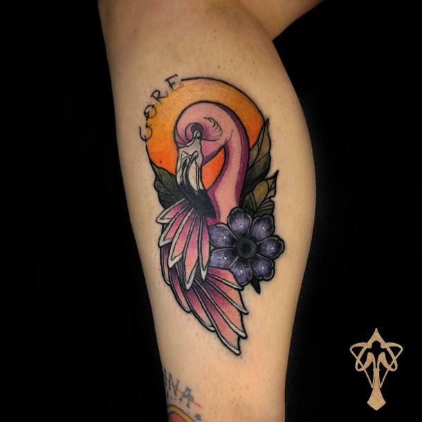 Flamingo Tattoo Ideas For Girls